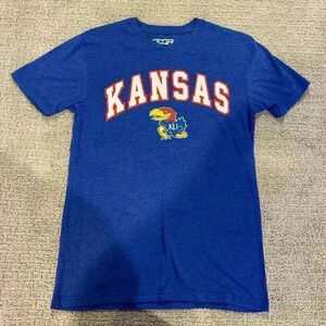 Kansas Jayhawks t shirt brand E5 Men’s size Small‎ color Blue
